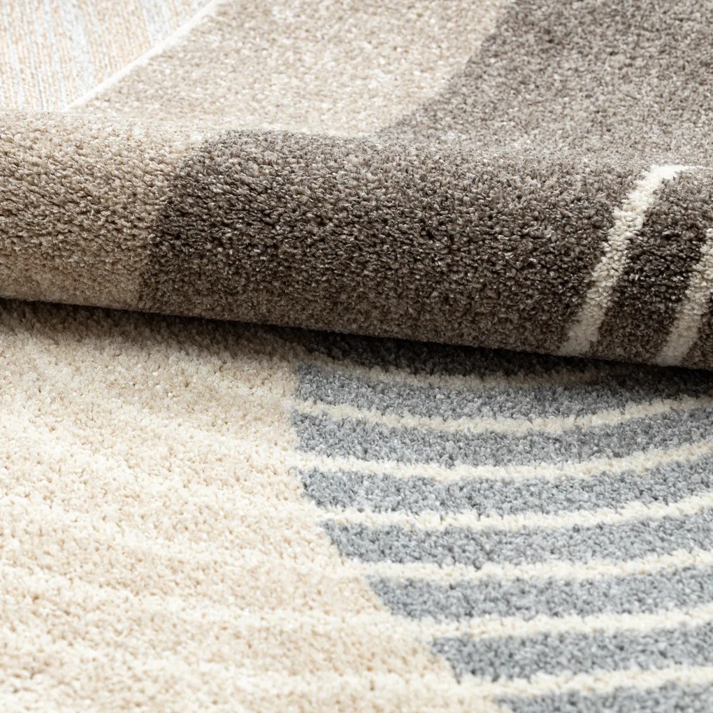 Dywany Łuszczów, Kusový koberec Fusion 0810 beige/brown, 160x220, viacfarebná, kancelária