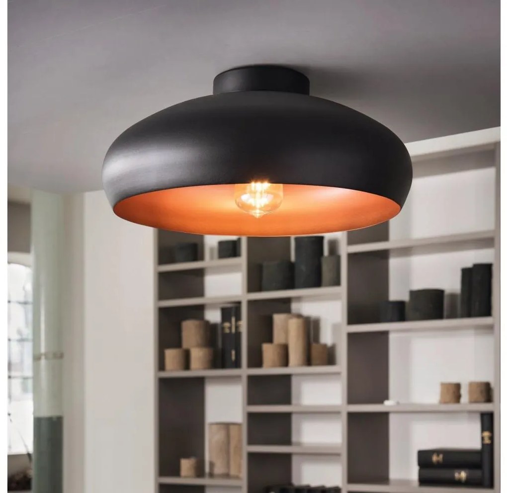 Eglo 55248 - Stropné svietidlo MOGANO 1xE27/60W/230V čierna