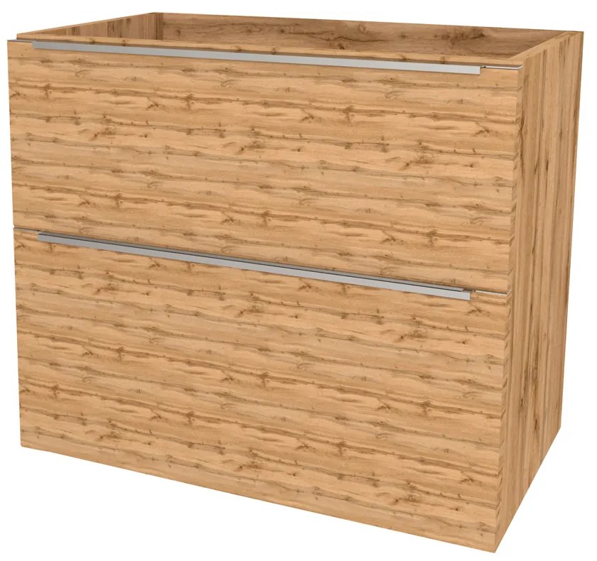 Mereo, Mereo Mailo, kúpeľňová skrinka 81 cm, chróm madlo, Multidecor, Dub Wotan, MER-CN591SDWOT
