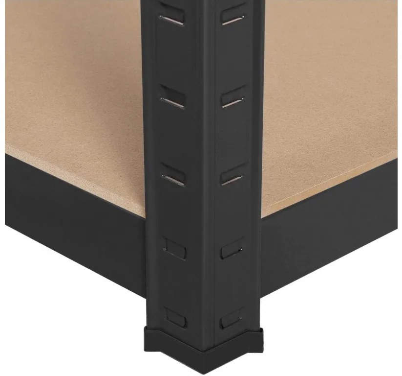 Fistar Regál 2400x1200x400 mm lakovaný 6-policový, nosnosť 1050 kg - ČIERNÝ