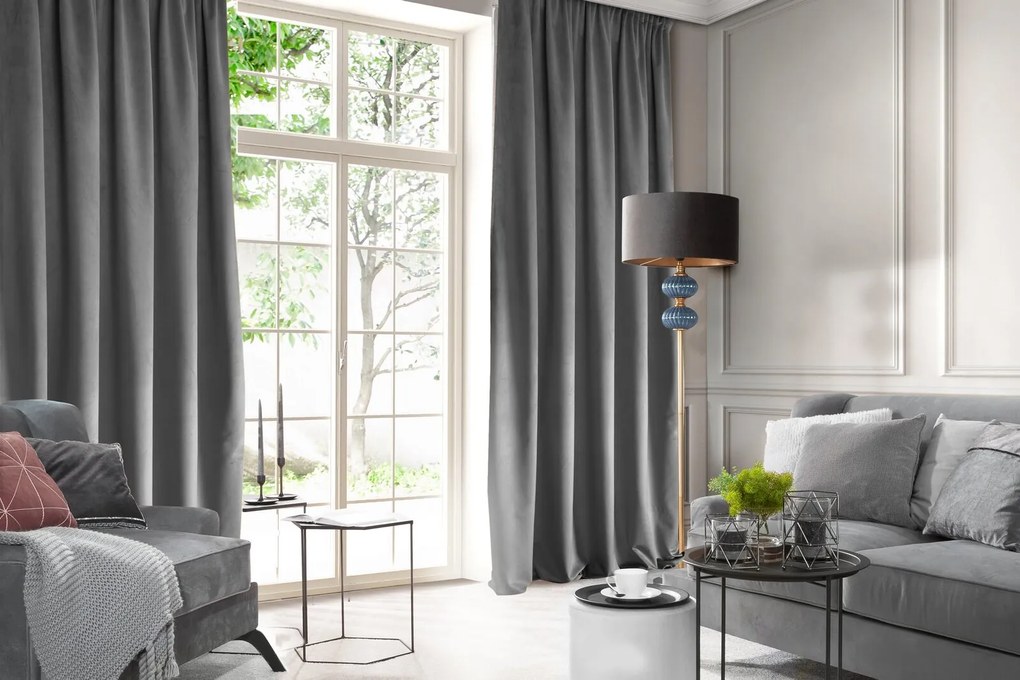 ZATEMŇOVACÍ ZÁVES NA PÁSKE ROSA 135X300 CM GRAFITOVÁ