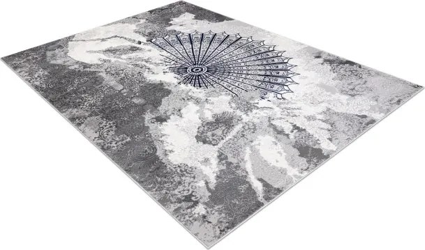 Koberec ALLURE 5715 svetlosivý / granátový