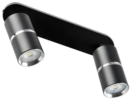 Bodové svietidlo BAMBOO 2xGU10/10W/230V čierna