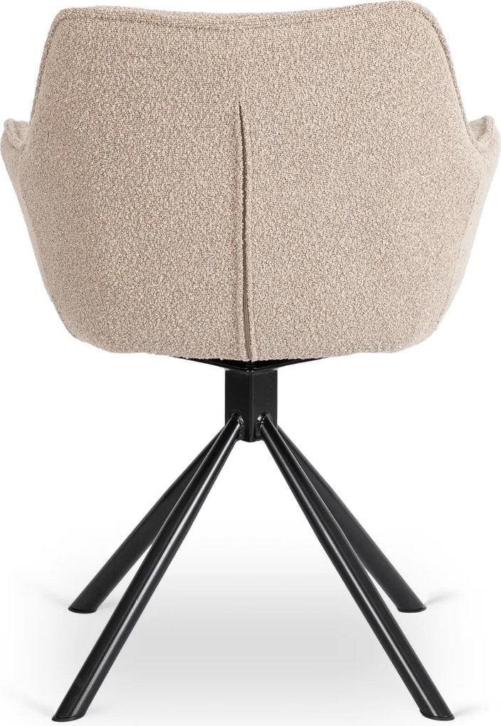 PROXIMA.store - Člúnená otočná stolička PEONY FARBA: sivá