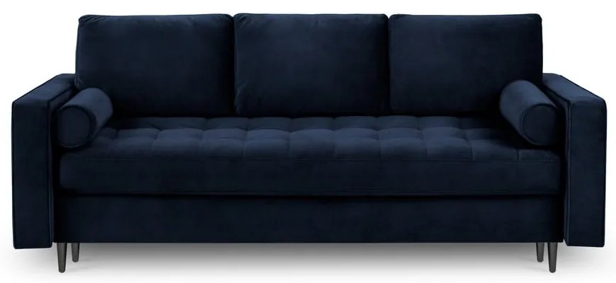 Modrá zamatová rozkladacia pohovka Milo Casa Santo