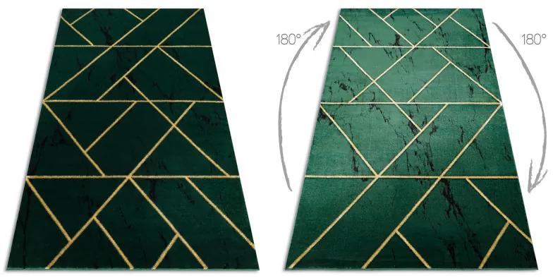 Dywany Łuszczów Kusový koberec Emerald geometric 1012 green and gold - 160x220 cm