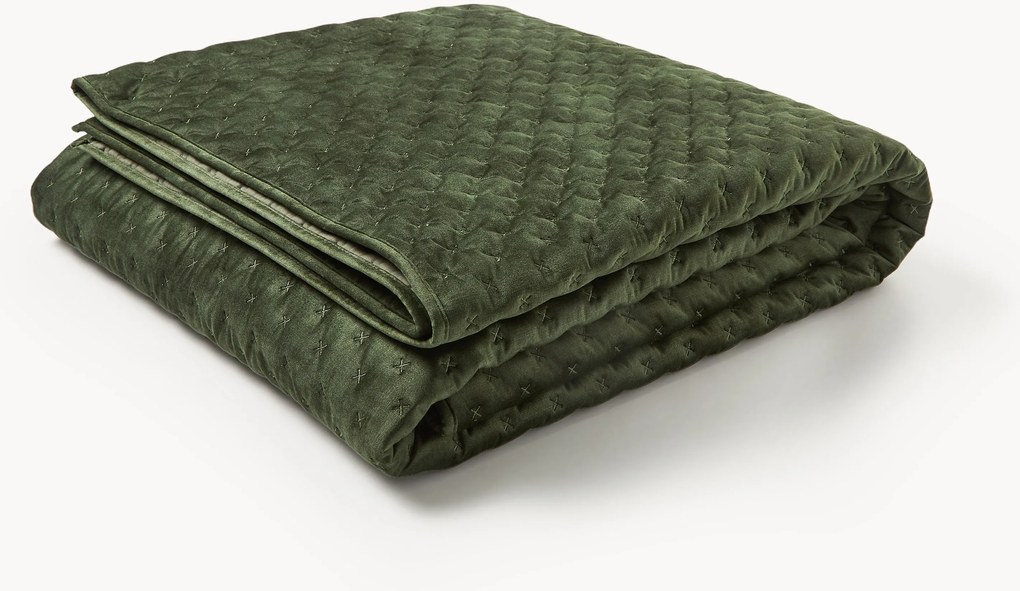 Prešívaný zamatový prehoz Riko