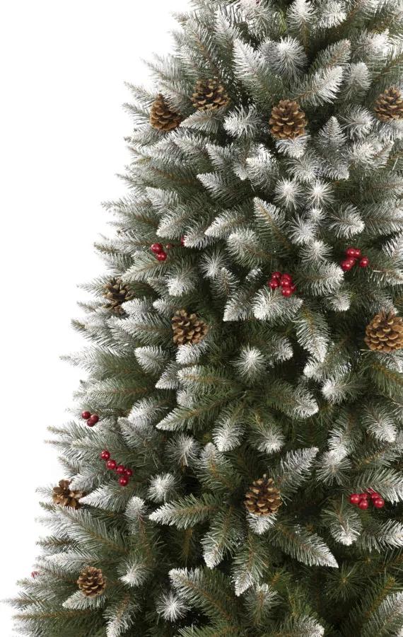 TRENDIE Vianočný stromček Smrek so šiškou a jarabinou 180 cm