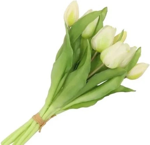 Kytica 7ks ružových realistických tulipánov Tulips - 43cm