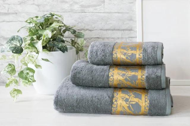 XPOSE ® Bambusový ručník MANILA - tmavě šedá 50x90 cm