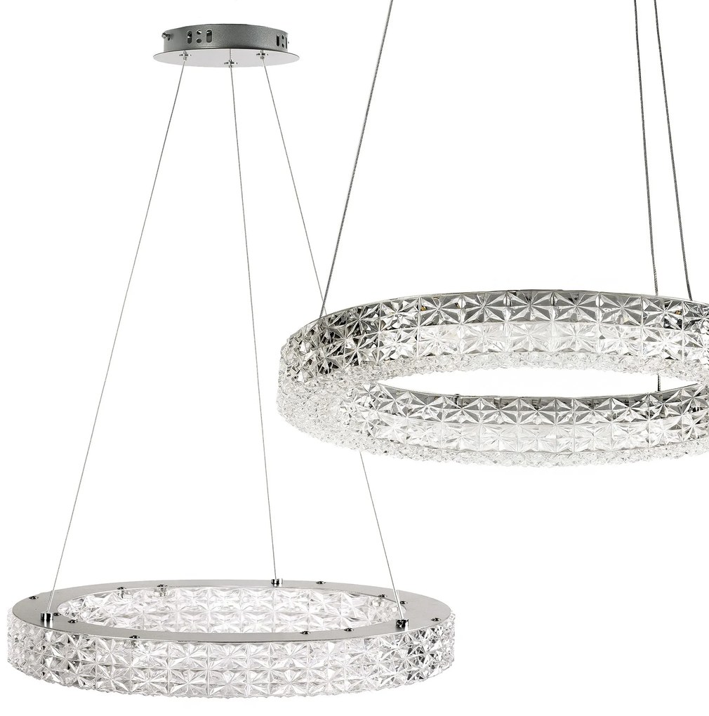 Toolight Toolight, LED stropné svietidlo 50cm, 36W, 4000K, MS005-CP, chrómová, OSW-09615