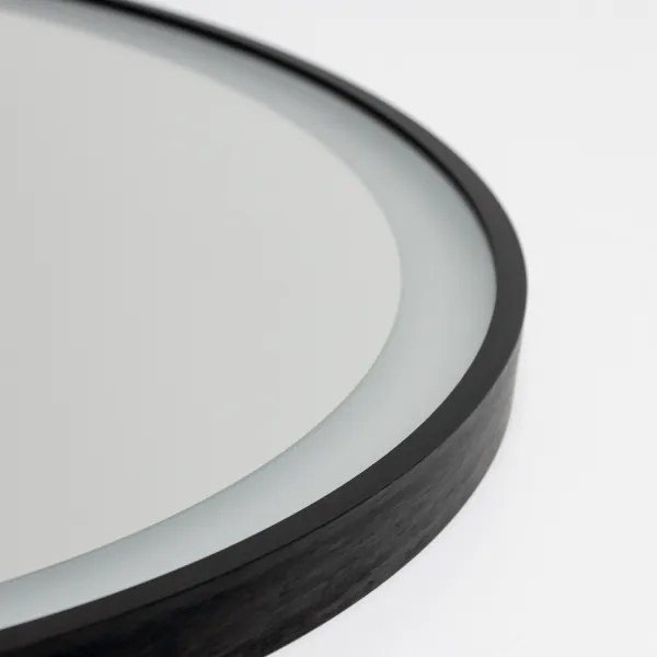 Brilagi-LED stmievateľné vyhrievané zrkadlo s podsvietením ALU PRO LED/18W/230V pr. 60 cm IP44 čierne