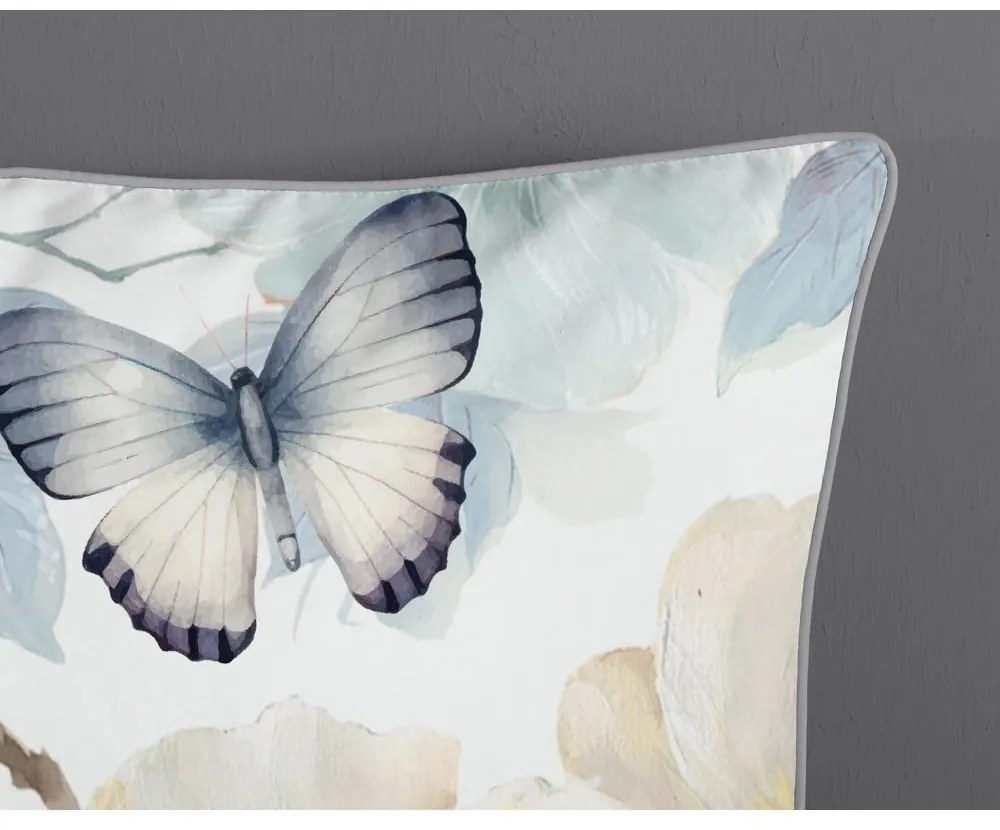 Biele/zelené obliečky na jednolôžko/predĺžené z bavlneného saténu 140x220 cm Adiwanya – Descanso