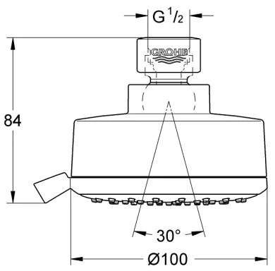 GROHE 27591001 - Sprchová hlavica TEMPESTA COSMOPOLITAN 100, 100 mm, lesklý chróm