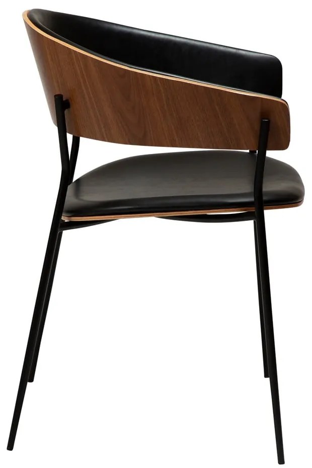 Čierne/tmavo prírodné jedálenské kreslo s podrúčkami Crib – DAN-FORM Denmark