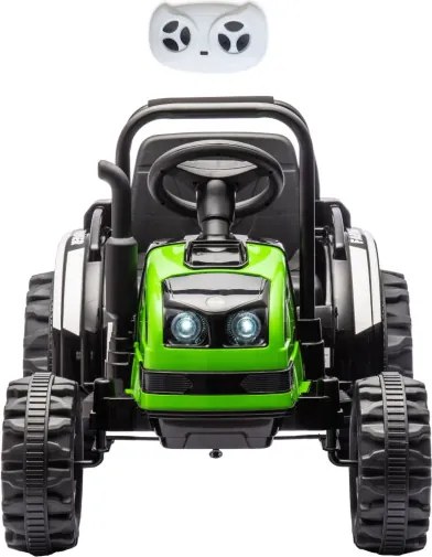 Elektrický traktor s prívesom Farmer zelený