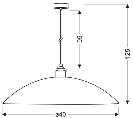 Luster na lanku DEXTER 1xE27/60W/230V