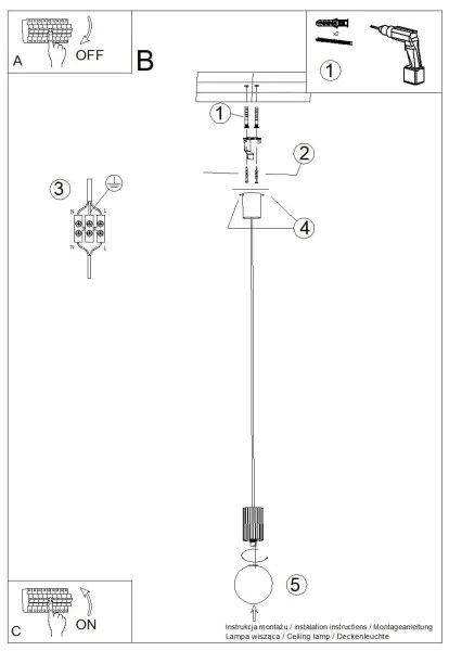 Sollux SL.1749 - Luster na lanku HALO 1xG9/8W/230V pr. 12 cm červená