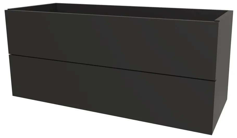 Mereo, Mereo Aira, kúpeľňová skrinka 121 cm, Multidecor, Čierna Supermat, MER-CN793SCIPM