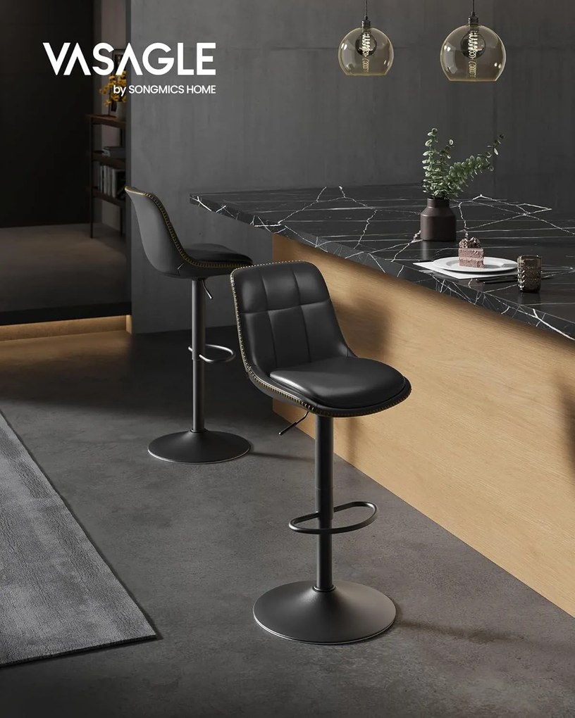 Sada 2 ks barových stoličiek Vasagle Morja čierna