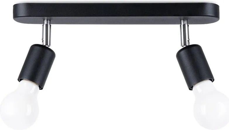 Čierne kovové stropné svietidlo ø 6 cm Brando – Sollux