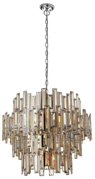 Endon 72746 - Krištáľový luster na reťazi VIVIANA 15xE14/40W/230V dymový