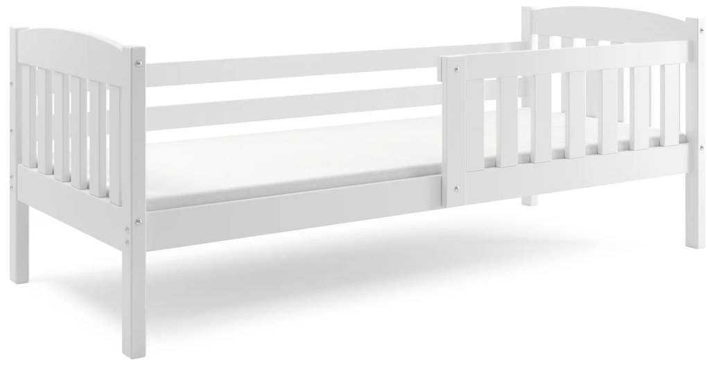 Interbeds Jednolôžková posteľ Kubus1 pre teenagerov 200x90 s matracom - biela