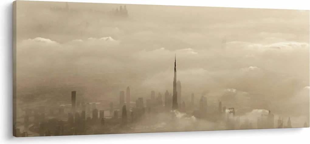 Obraz mesta v mrakoch (120x50 cm)