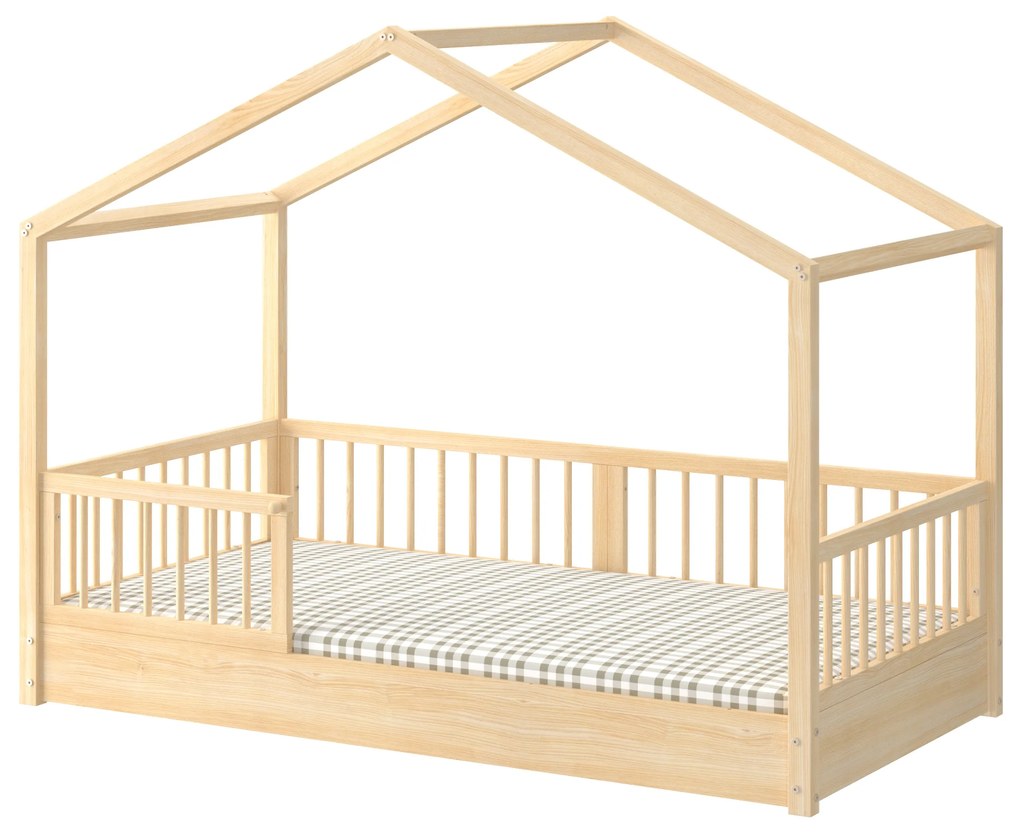 Posteľ domček Dream Nest pine 80x160 cm