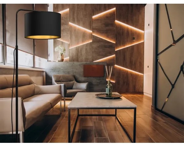 Stojacia lampa ARDEN 1xE27/60W/230V čierna/zlatá