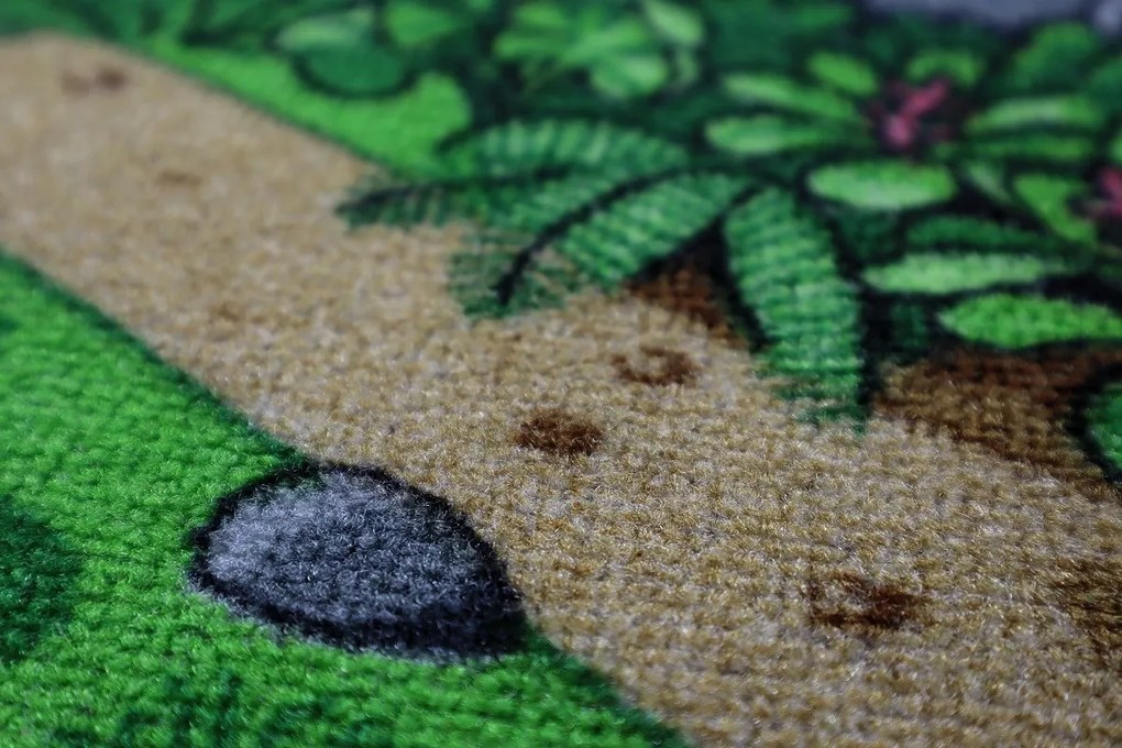 Vopi, Detský kusový koberec Dino štvorec, 250x250, viacfarebná, detská izba