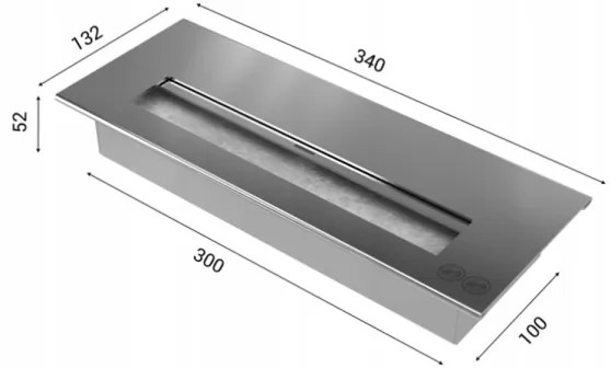 Kratki ROMEO/CZARNY/TUV - BIO krb ROMEO 113,6x35,9 cm 2kW čierna