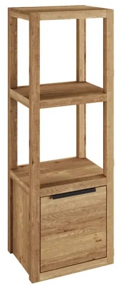 furniture-nabytek.cz - Masívna závesná polica Sydney z divokého duba, olejovaná, hnedá – 31×25×90 cm