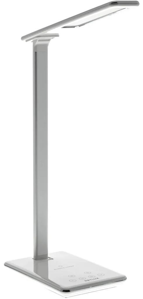 Retlux RTL 198 Stolná LED lampa s Qi dobíjaním biela, 5 W, 250 lm