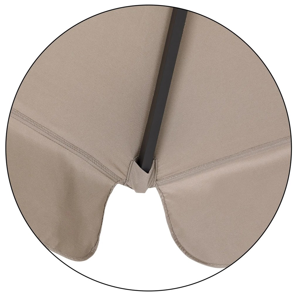InternetovaZahrada Záhradný slnečník Maui Ø330cm - taupe