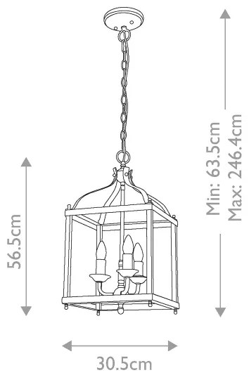 Kichler - Luster na reťazi LARKIN 3xE14/60W/230V antracit