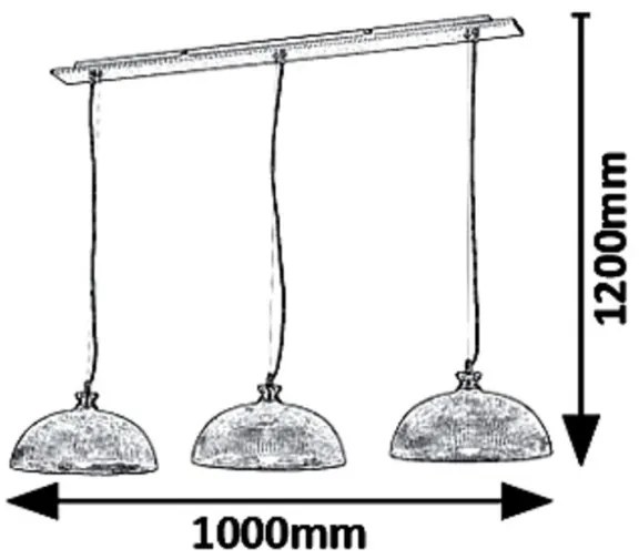 Rabalux 5460 - Luster na lanku PETRINA 3xE27/40W/230V