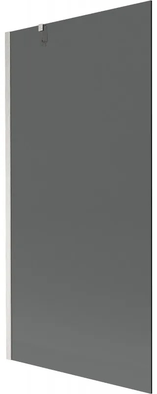 Mexen Next, 1-krídlová vaňová zástena 90 x 150 cm, 6mm šedé sklo, oceľová, 895-090-000-00-40-97