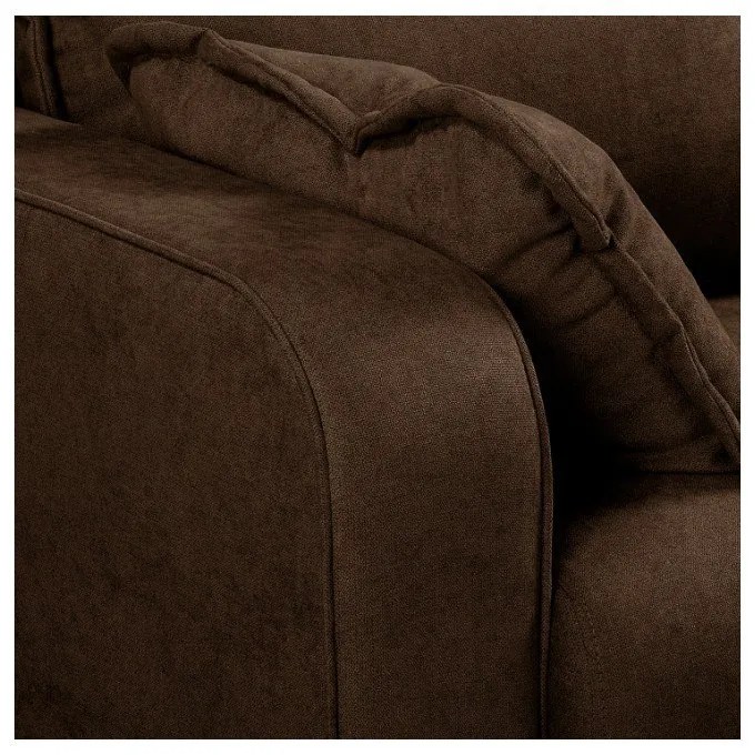 Tmavohnedá rohová pohovka (pravý roh) Beata - Ropez