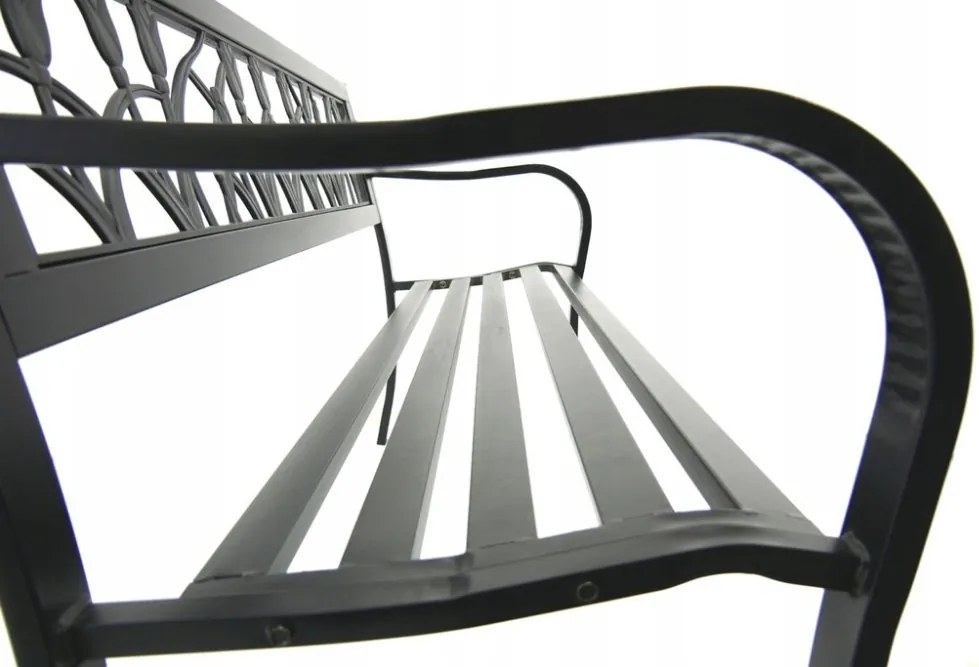 Elegantná záhradná lavička 125 x 53 x 77 cm