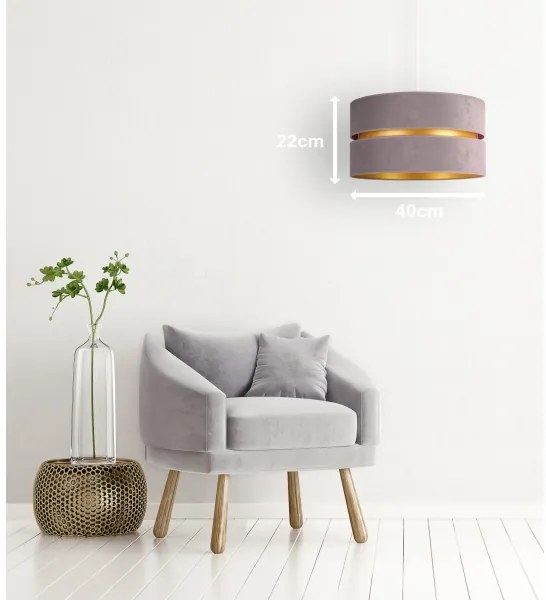 Duolla - Luster na lanku DUO 1xE27/15W/230V pr. 40 cm šedá