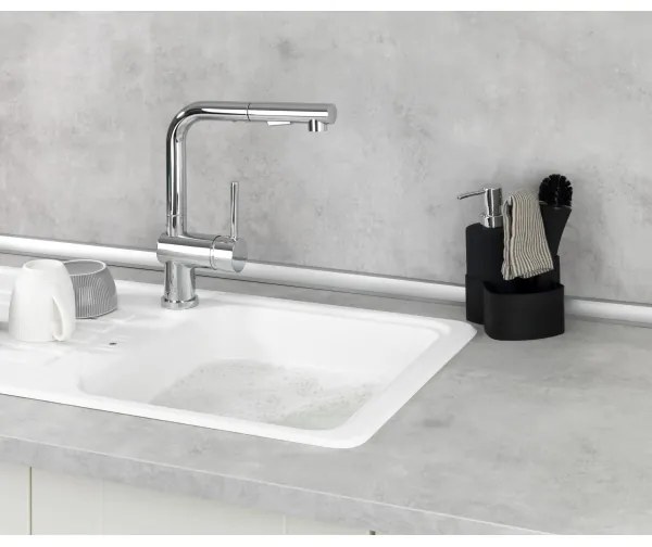 WENKO 3620127800 - Umývacia sada EMPIRE 11x19 cm čierna/strieborná