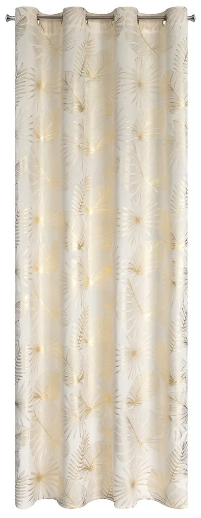 ZATEMŇOVACÍ ZÁVES NA KRÚŽKOCH ARIA 135X250 CM LISTY