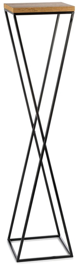 STOJAN NA KVETINÁČ LOFT6 100X24X24 CM ČIERNA/HNEDÁ