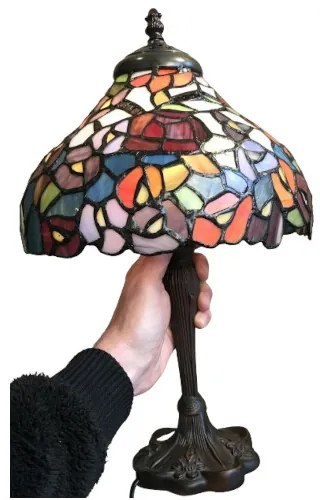 Tiffany stolná lampa do obývačky vitráž BELL 26*40