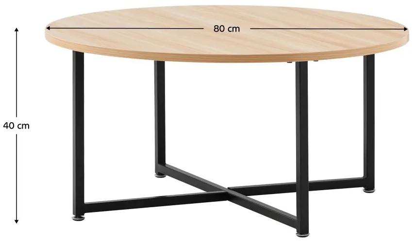 Konferenčný stolík Safrin DA4106 (dub + čierna). Vlastná spoľahlivá doprava až k Vám domov. 1075504
