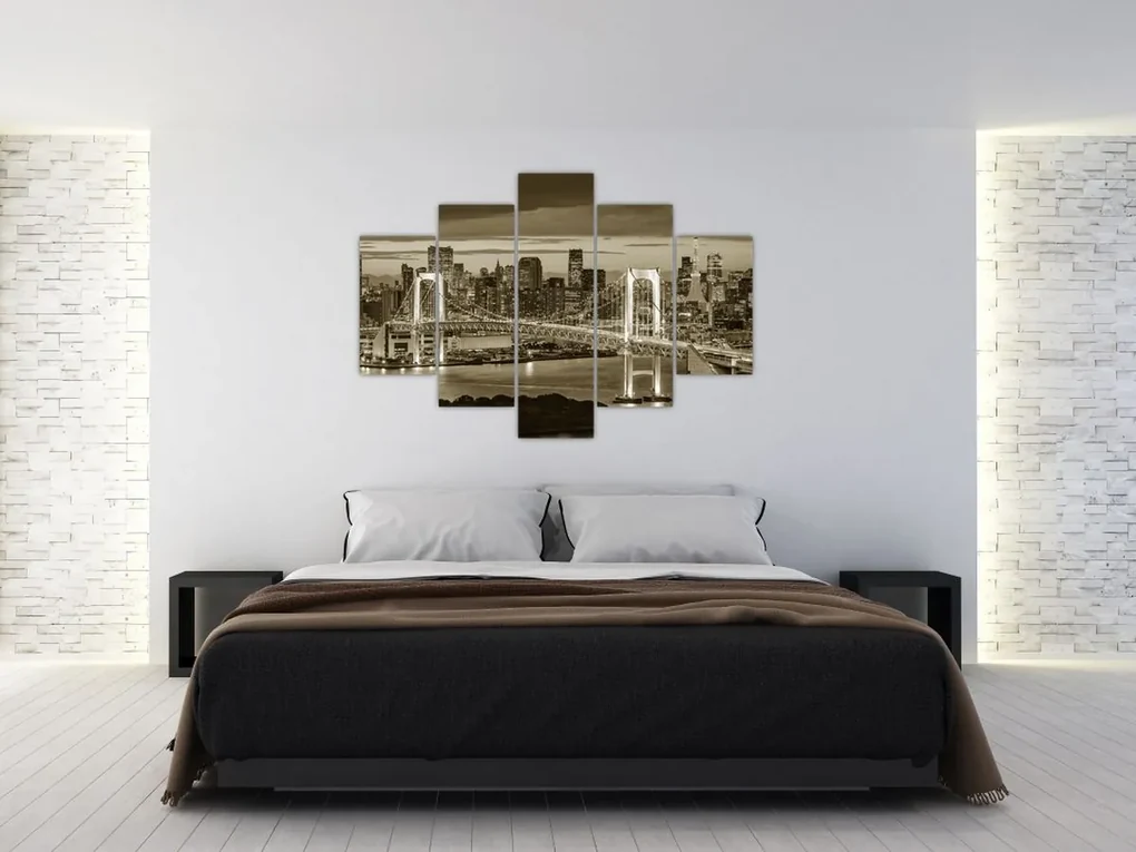 Obraz - Zlaté veľkomesto (150x105 cm)