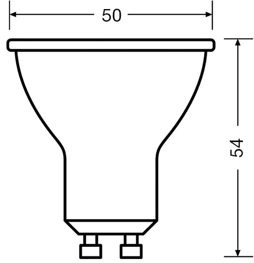 3PAK LED žiarovka GU10 4,5W = 50W 350lm 4000K Neutrálna 36° OSRAM VALUE