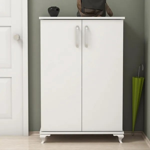 Skrinka na topánky ASTA 100x72 cm biela