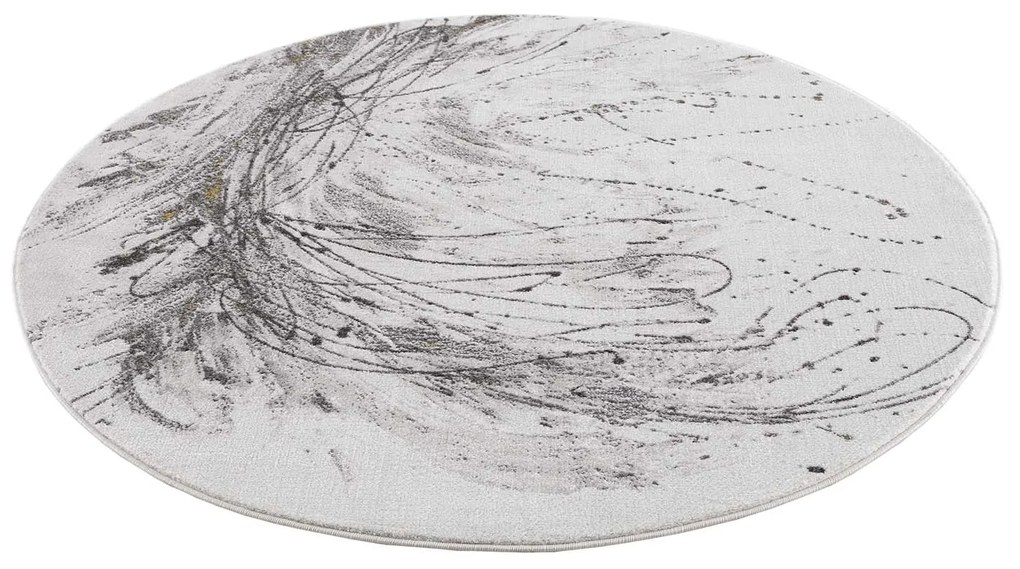 Dekorstudio Moderný okrúhly koberec CHIC 199 - zlatý Priemer koberca: 120cm